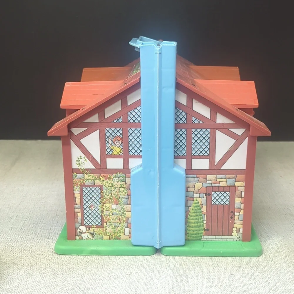 B) Fisher-Price Tudor House #952 brown & white, 2-story house complete w/Nursery